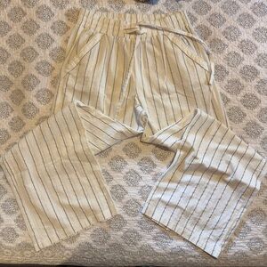 Sienna Sky Wide Leg Pant White & Gray Size L